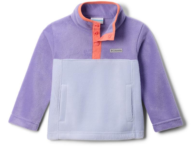 Steens Mtn II 1/4 Snap Fleece Pullover - Toddler - Snowdrift / Paisley Purple 1