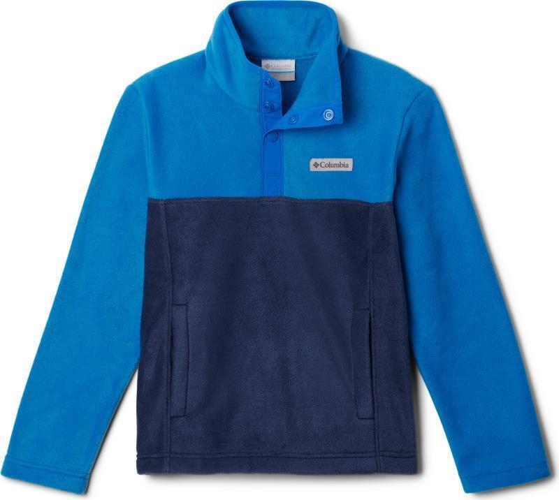 Steens Mtn II 1/4 Snap Fleece Pullover - Youth - Collegiate Navy / Bright Indigo 1
