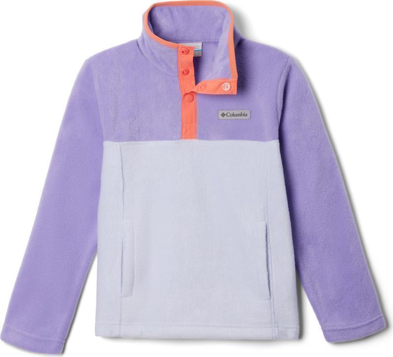 Steens Mtn II 1/4 Snap Fleece Pullover - Youth - Snowdrift / Paisley Purple 1