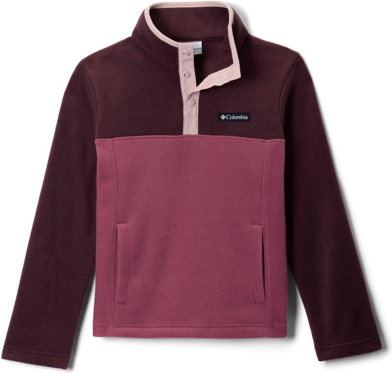 Steens Mtn II 1/4 Snap Fleece Pullover - Youth - antique mauve / moonvista / mineral pink 1
