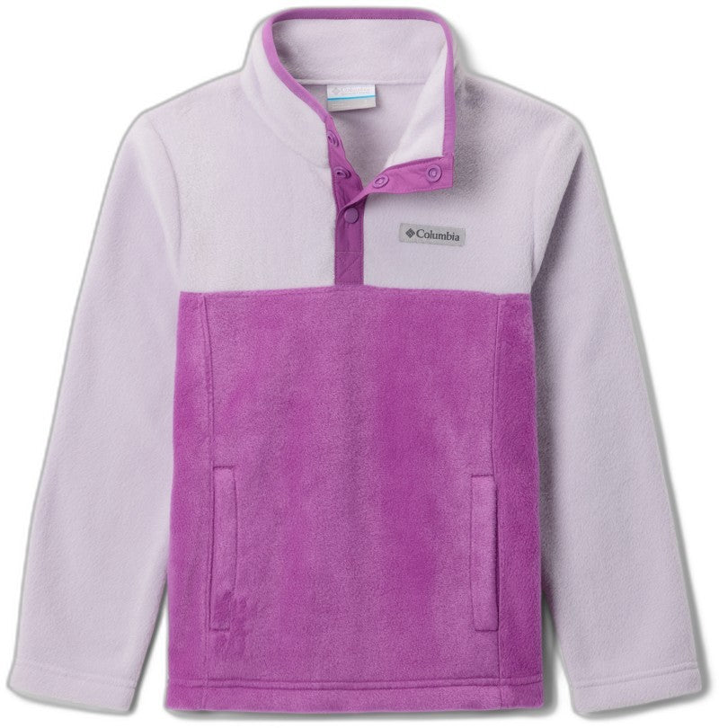 Steens Mtn II 1/4 Snap Fleece Pullover - Youth - razzle / lavender pearl 1