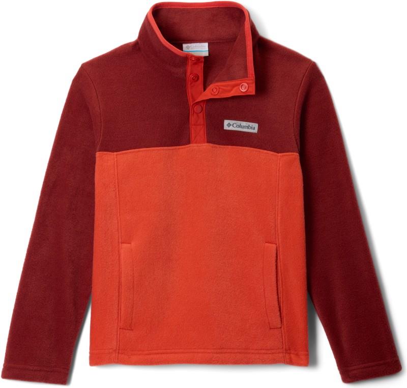 Steens Mtn II 1/4 Snap Fleece Pullover - Youth - super sonic / red oxide 1