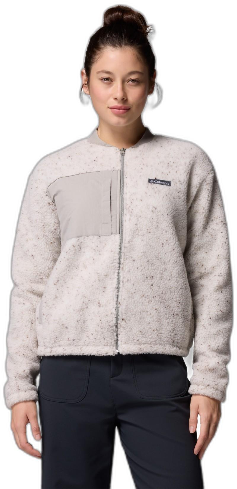 Stellar Path Fleece Bomber Full-Zip - Womens - dark stone / canoe 1