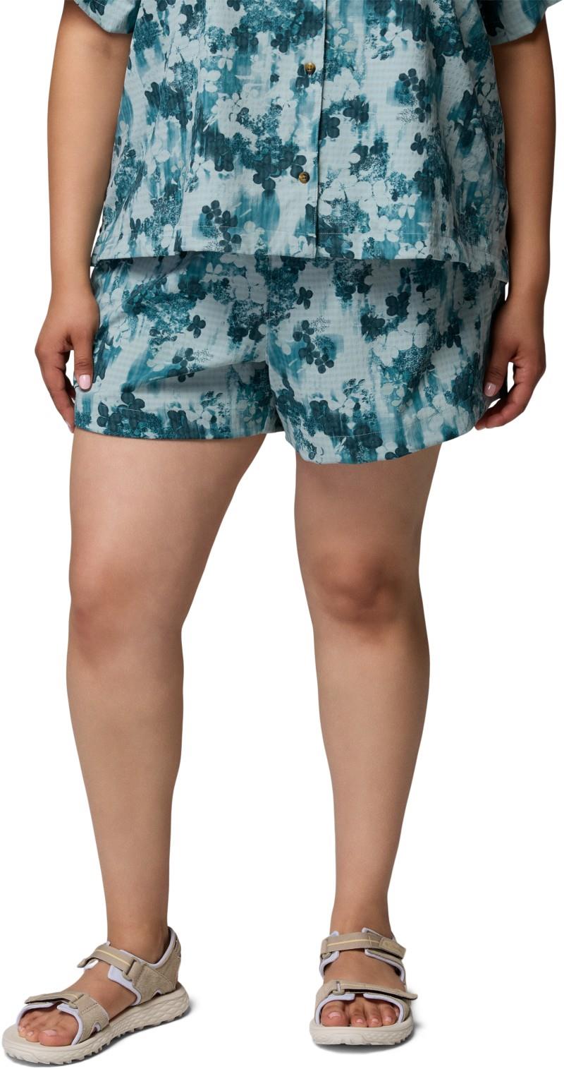 Sucker for Summer Print Shorts, 4" Inseam, Extended - Womens - crushed blue / florage 1
