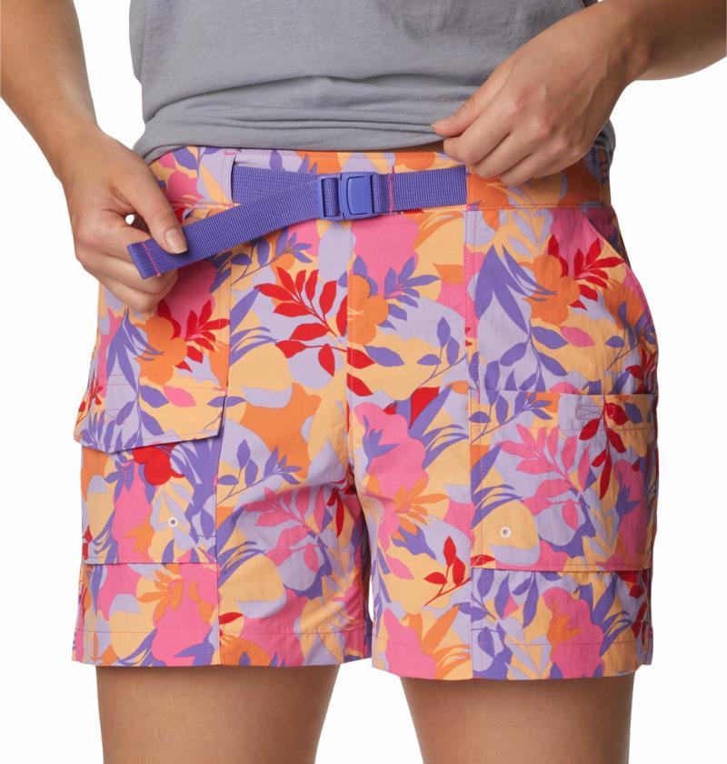 Summerdry Cargo Shorts, 3" Inseam - Womens - Wild Geranium / Floriated 3