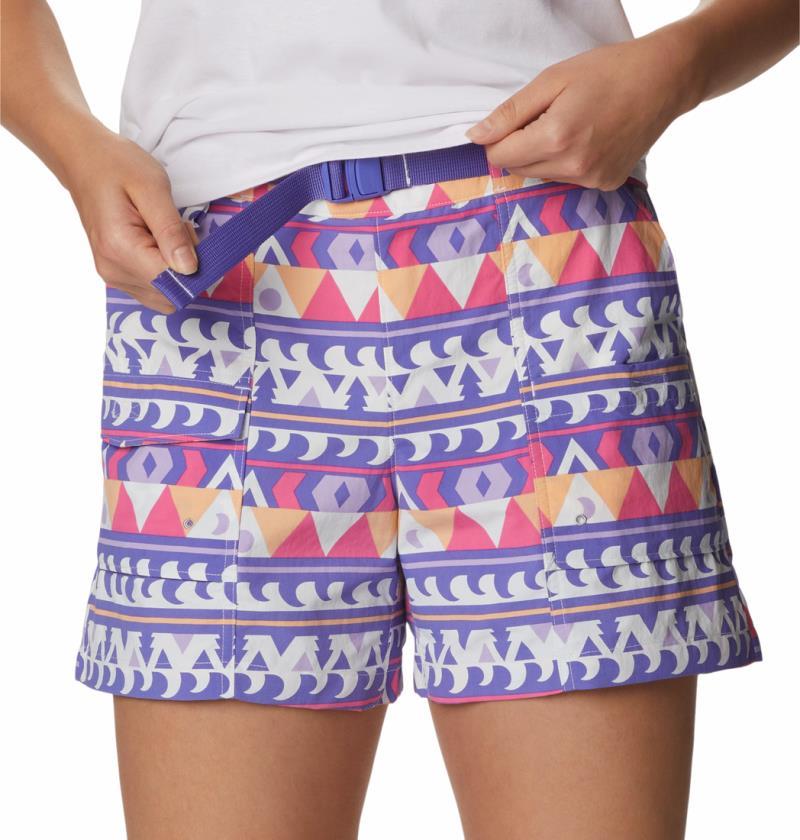 Summerdry Cargo Shorts, 5" Inseam - Womens - White / Camp Blanket 4