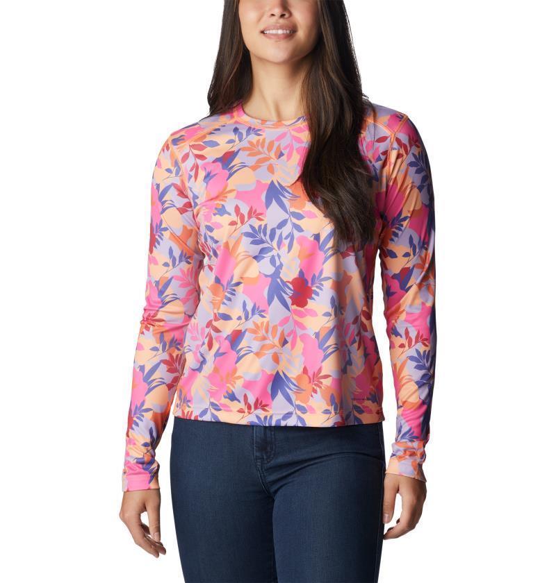 Summerdry LS Printed Tee - Womens - Wild Geranium / Floriated 1