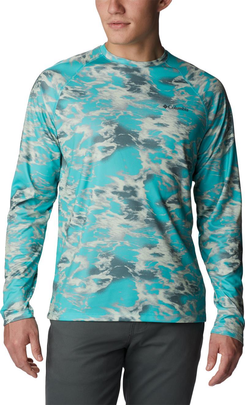 Summerdry Printed LS - Tall - Mens - bright aqua natureal waves 1