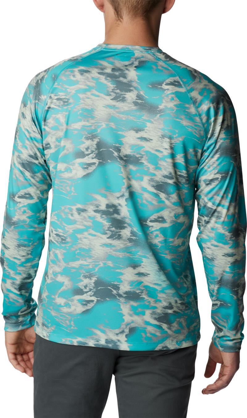 Summerdry Printed LS - Tall - Mens - bright aqua natureal waves 1