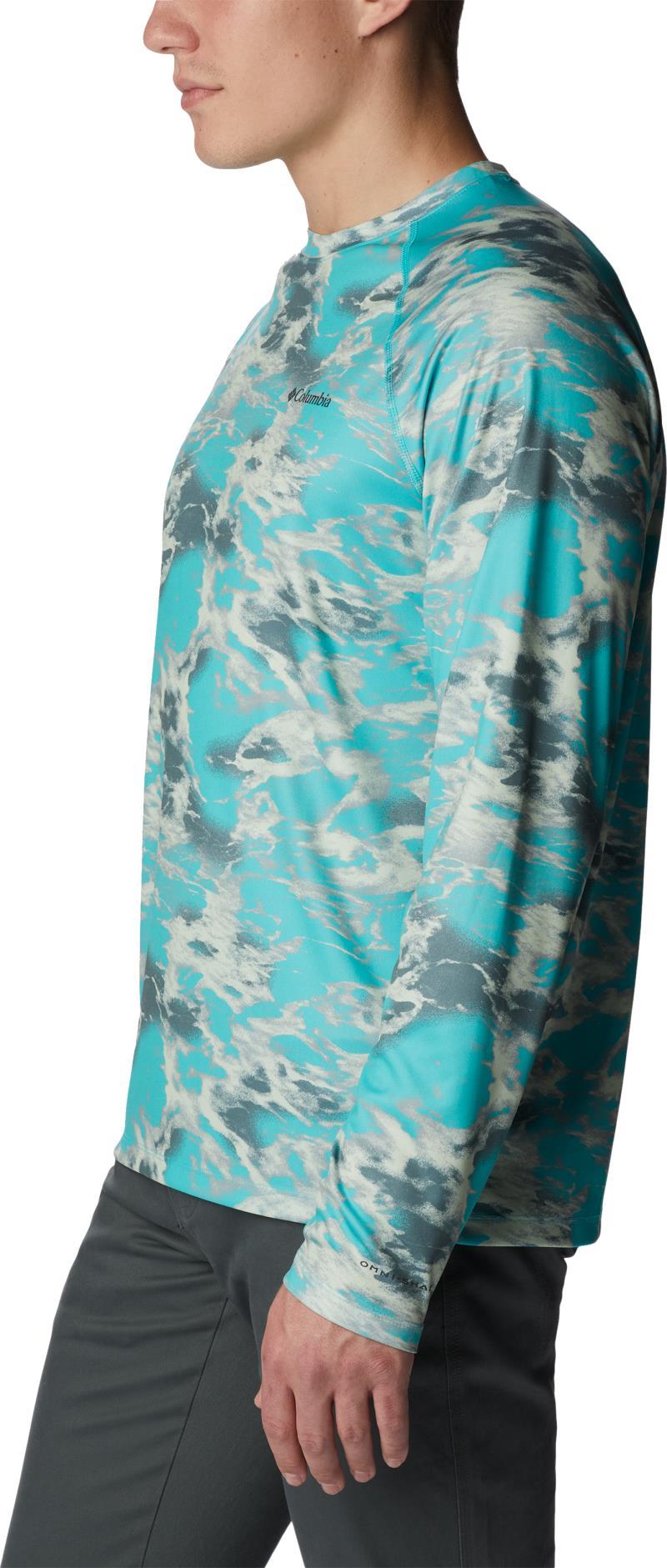 Summerdry Printed LS - Tall - Mens - bright aqua natureal waves 1