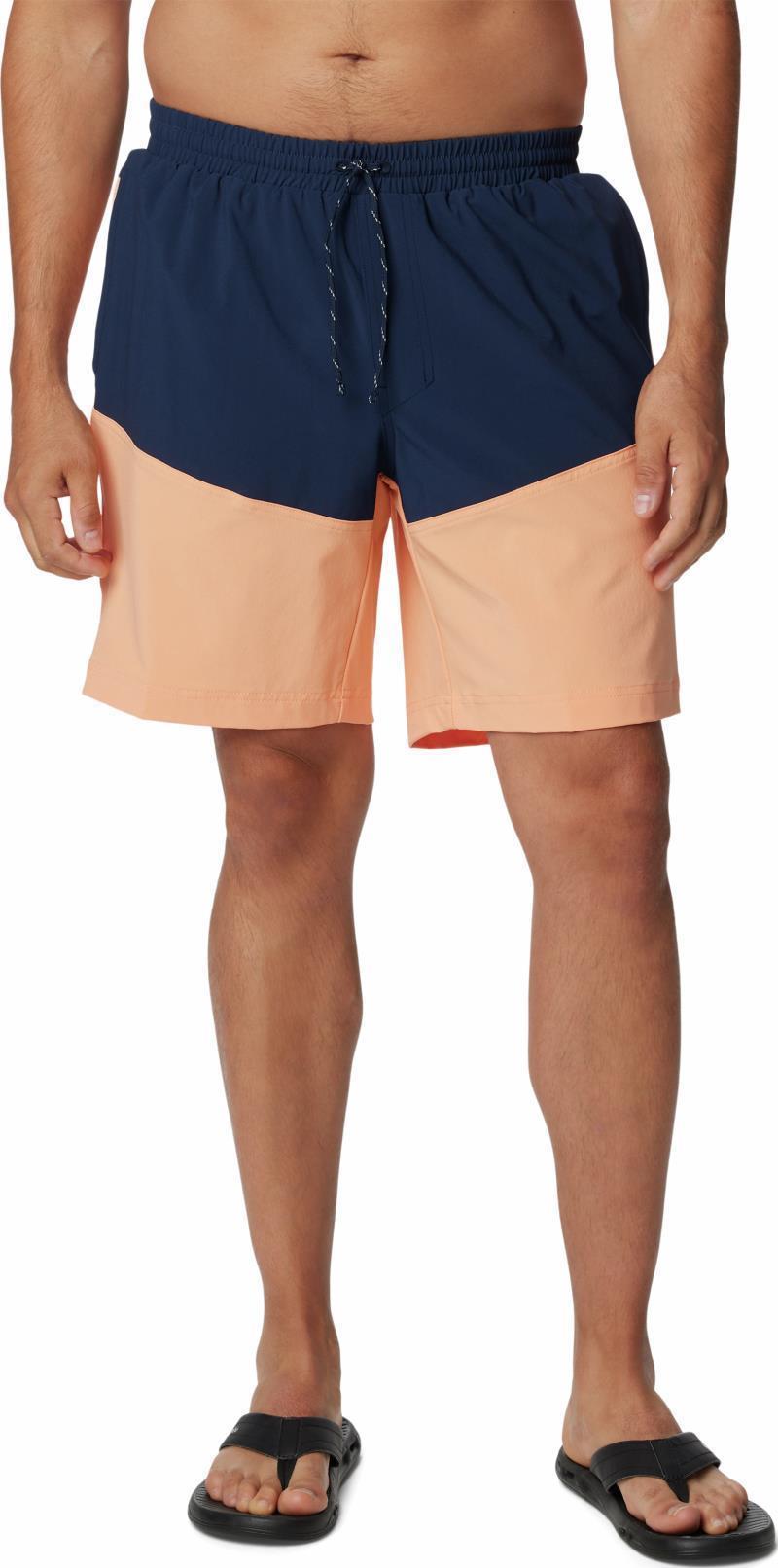 Summertide Shorts W Liner, 8" Inseam - Mens - Collegiate Navy / Apricot Fizz 1