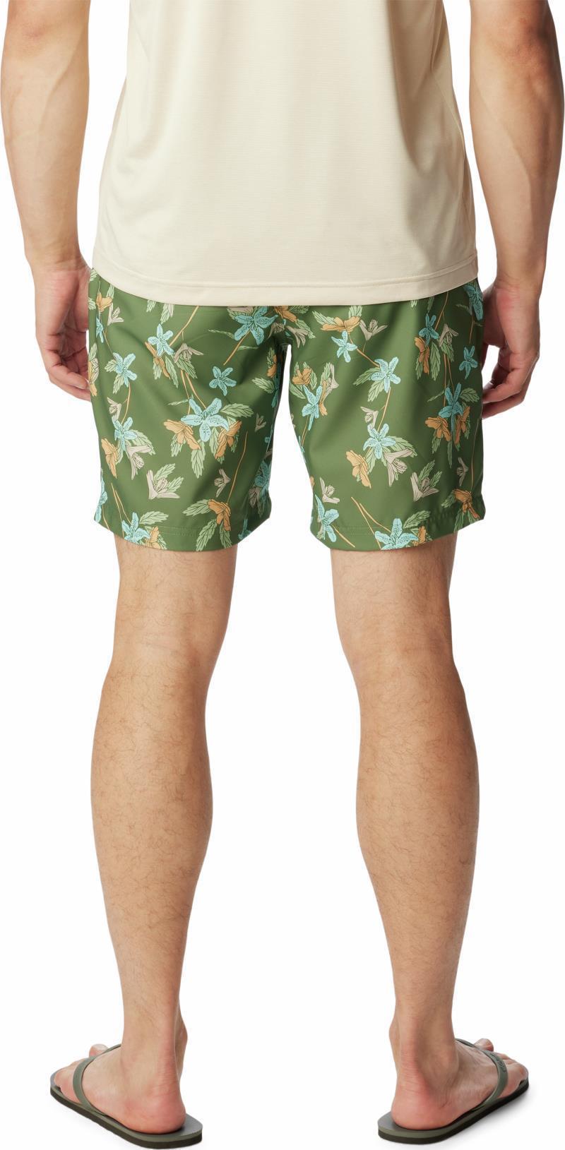 Summertide Stretch Printed Shorts, 6" Inseam - Mens - Canteen Tiger Lilies 2