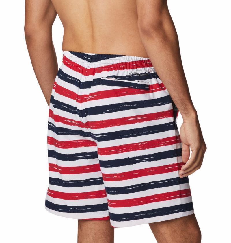 Summertide Stretch Printed Shorts, 6" Inseam - Mens - Mountain Red Marker Stripe 5