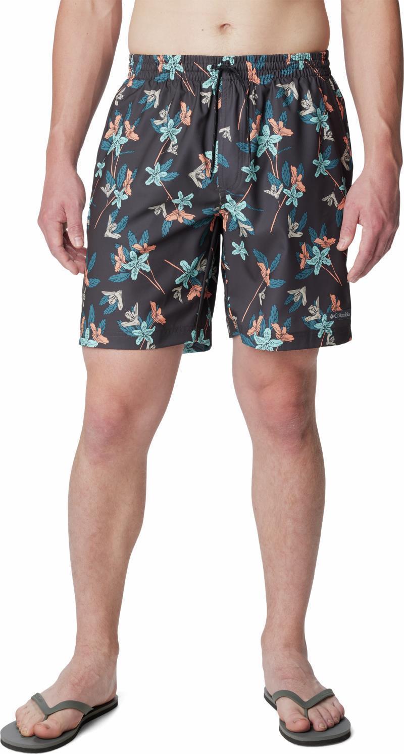 Summertide Stretch Printed Shorts, 6" Inseam - Mens - Shark Tiger Lilies 2