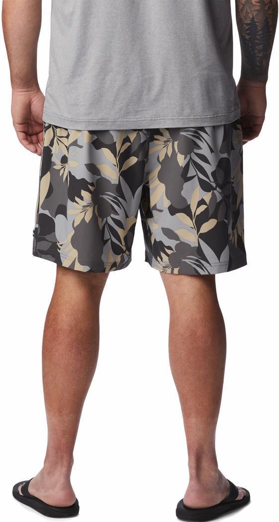 Summertide Stretch Printed Shorts, 8" Inseam - Big - Mens - City Grey Floriated 2