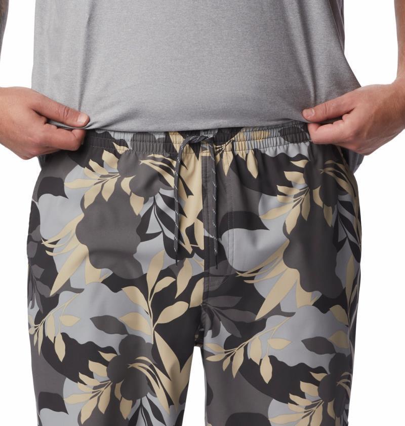 Summertide Stretch Printed Shorts, 8" Inseam - Big - Mens - City Grey Floriated 4