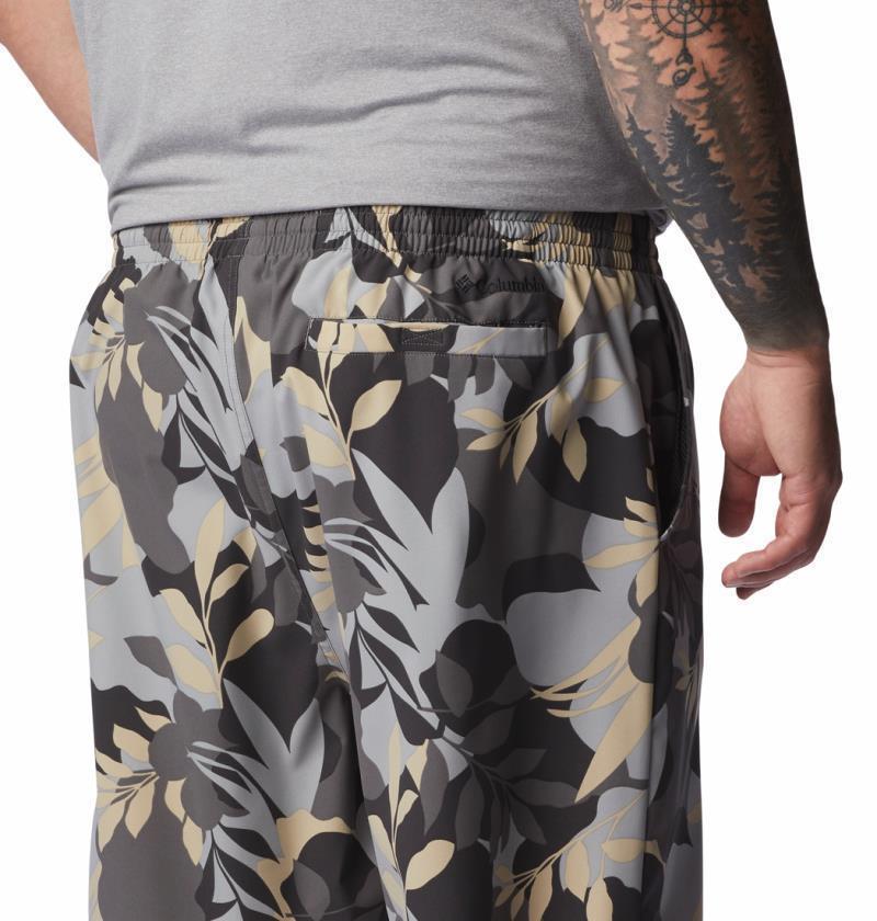 Summertide Stretch Printed Shorts, 8" Inseam - Big - Mens - City Grey Floriated 5