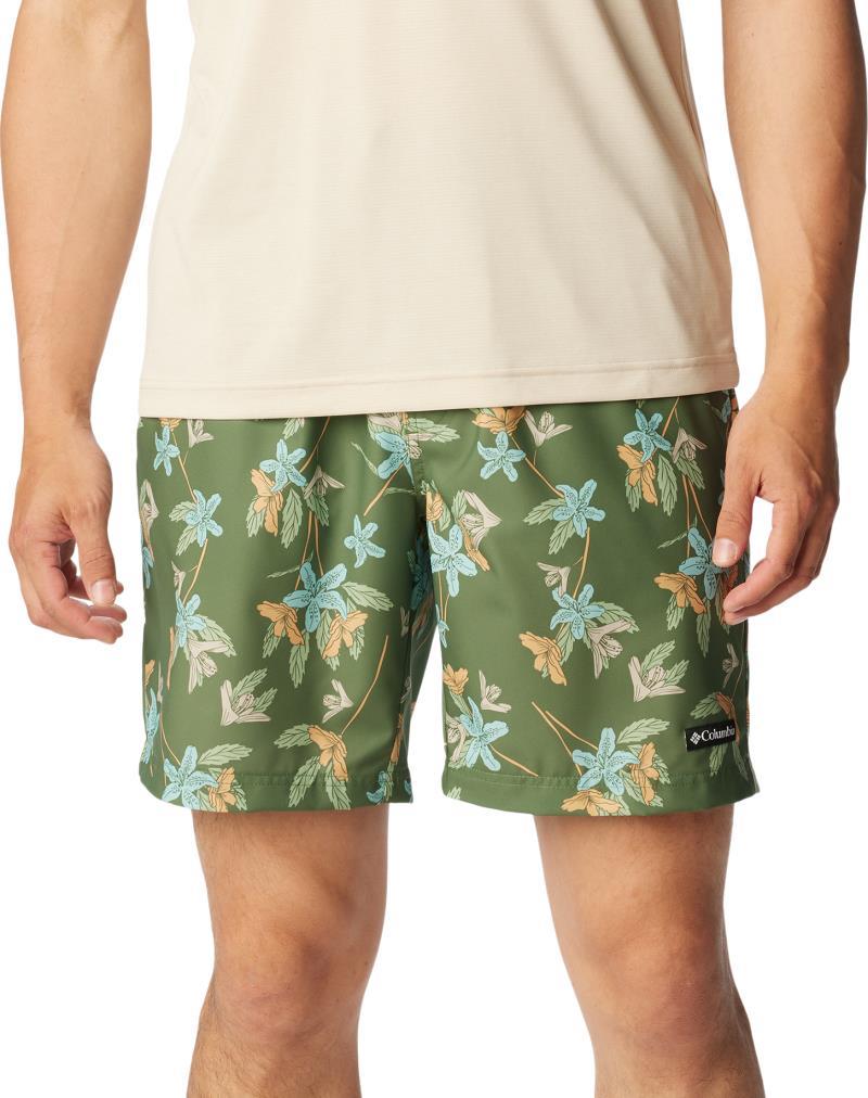 Summertide Stretch Printed Shorts, 8" Inseam - Mens - Canteen Tiger Lilies 1