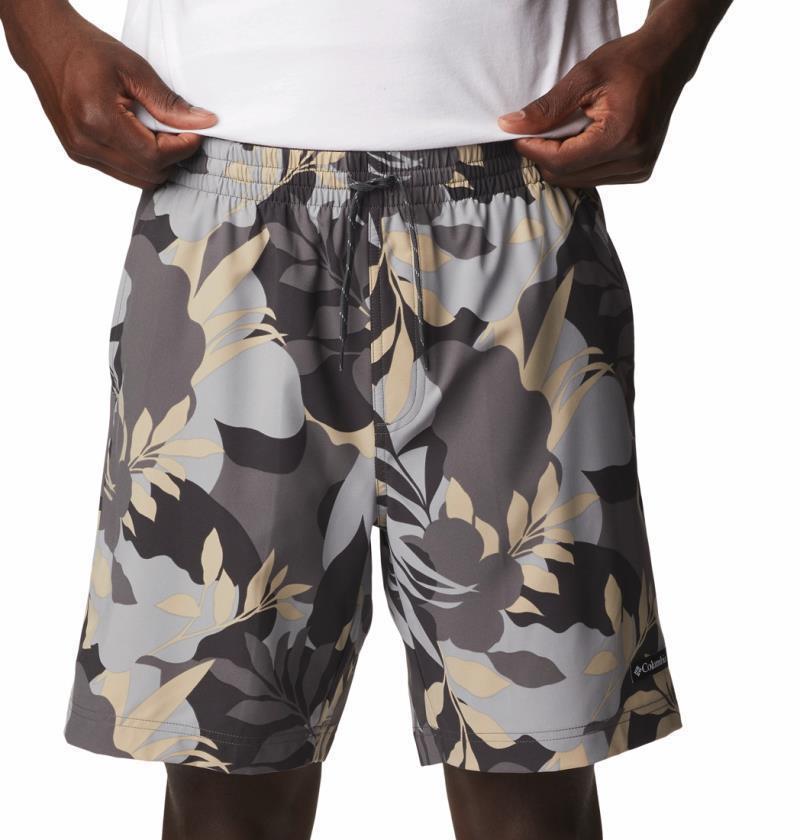 Summertide Stretch Printed Shorts, 8" Inseam - Mens - City Grey Floriated 4