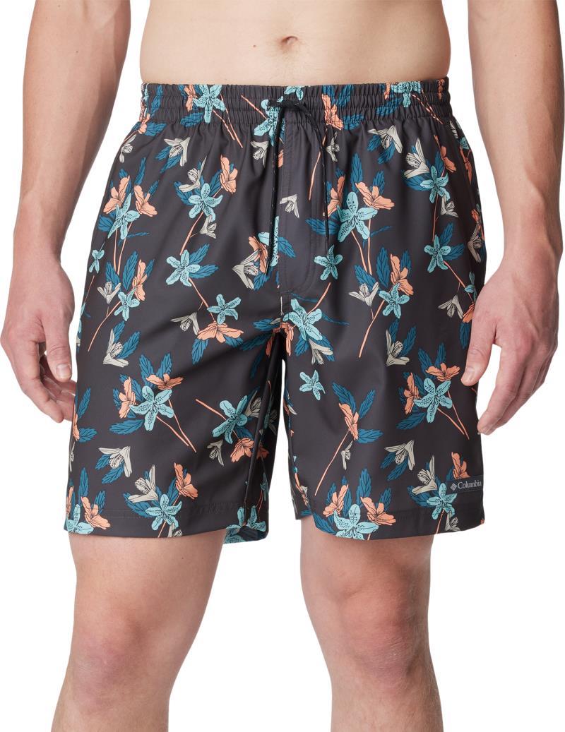 Summertide Stretch Printed Shorts, 8" Inseam - Mens - Shark Tiger Lilies 1