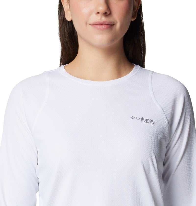 Summit Valley LS Crew - Womens - white 1