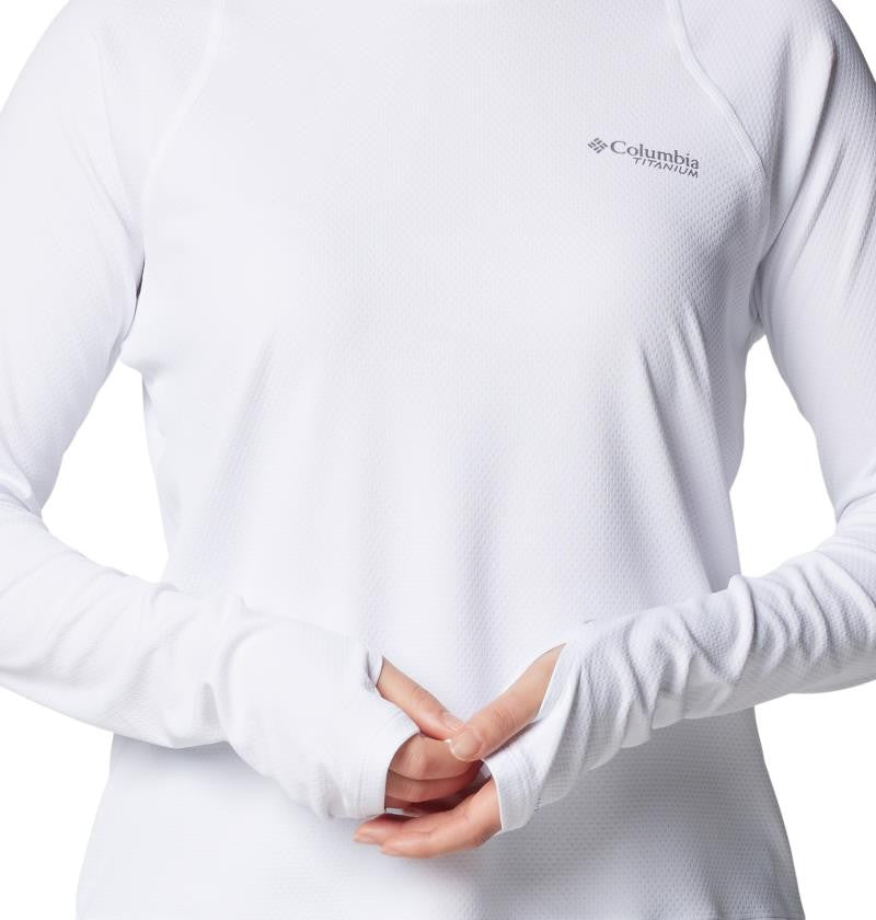 Summit Valley LS Crew - Womens - white 1