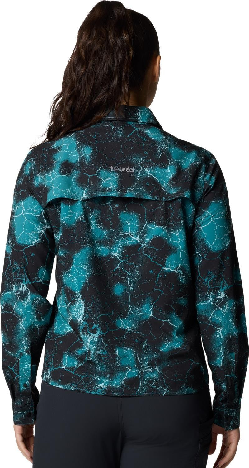 Summit Valley Woven LS Shirt - Womens - river blue cracked earth 1
