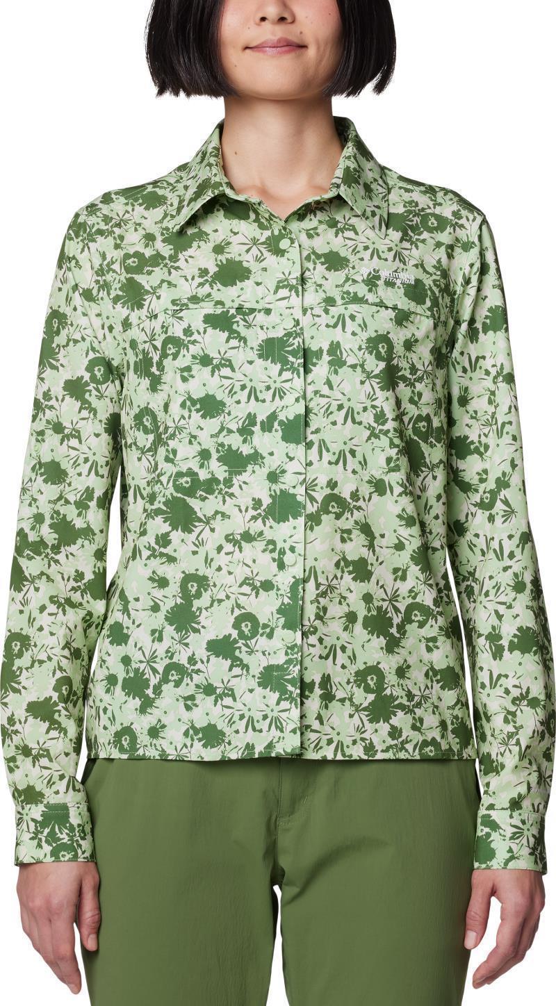 Summit Valley Woven LS Shirt - Womens - sage leaf popflorid 1