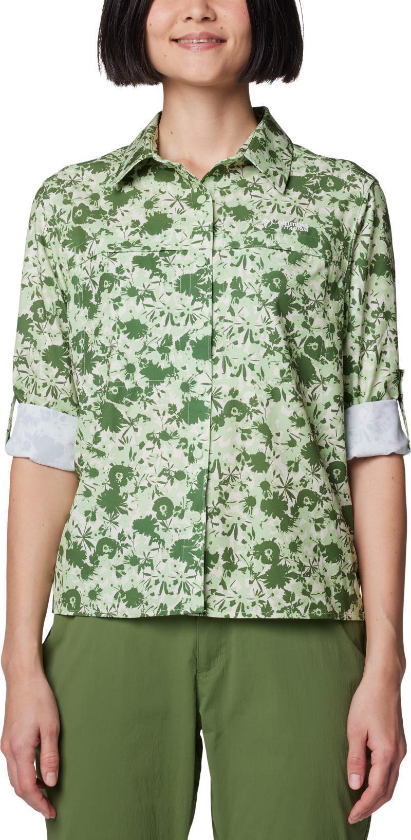 Summit Valley Woven LS Shirt - Womens - sage leaf popflorid 1