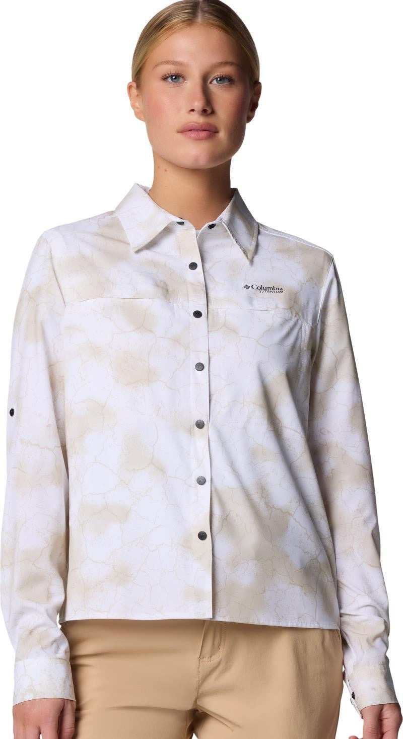 Summit Valley Woven LS Shirt - Womens - sea salt cracked earth 1