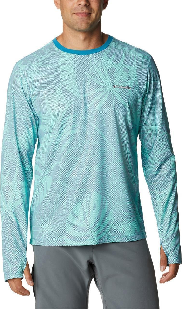 Sun Deflector Summerdry LS Shirt - Mens - deep marine king palms 1
