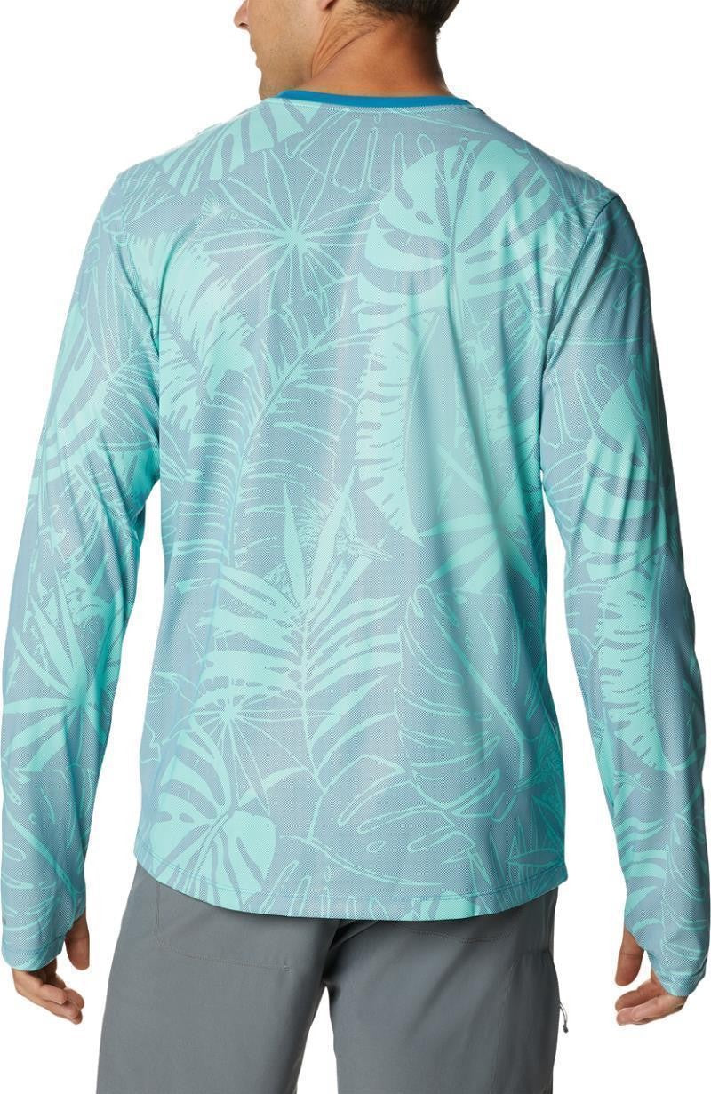 Sun Deflector Summerdry LS Shirt - Mens - deep marine king palms 1