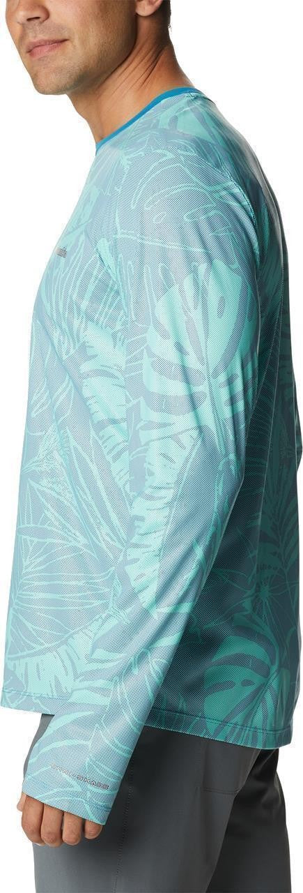 Sun Deflector Summerdry LS Shirt - Mens - deep marine king palms 1