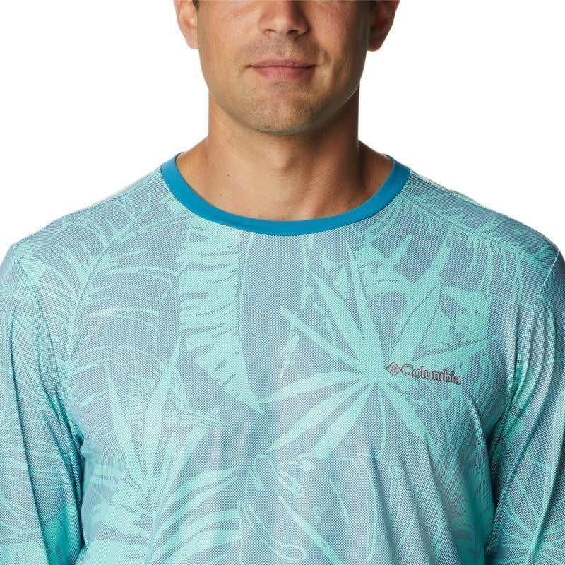 Sun Deflector Summerdry LS Shirt - Mens - deep marine king palms 1