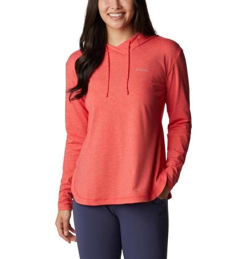 Sun Trek Hooded Pullover - Womens - Red Hibiscus Heather 1