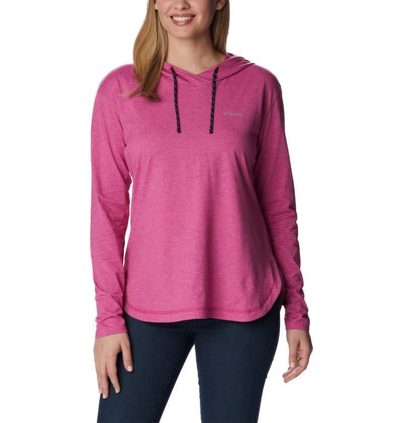 Sun Trek Hooded Pullover - Womens - Wild Fuchsia Heather 1
