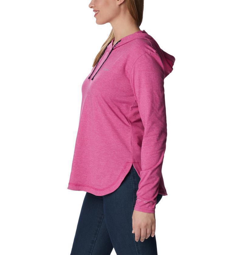 Sun Trek Hooded Pullover - Womens - Wild Fuchsia Heather 3