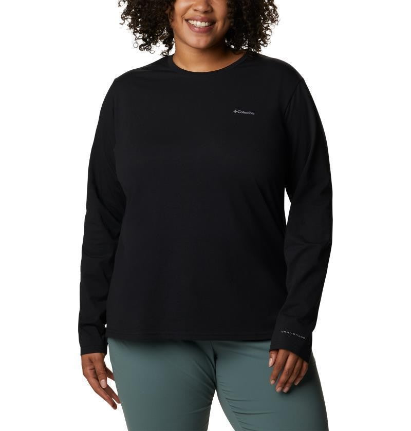 Sun Trek LS Tee - Plus - Womens - black 1