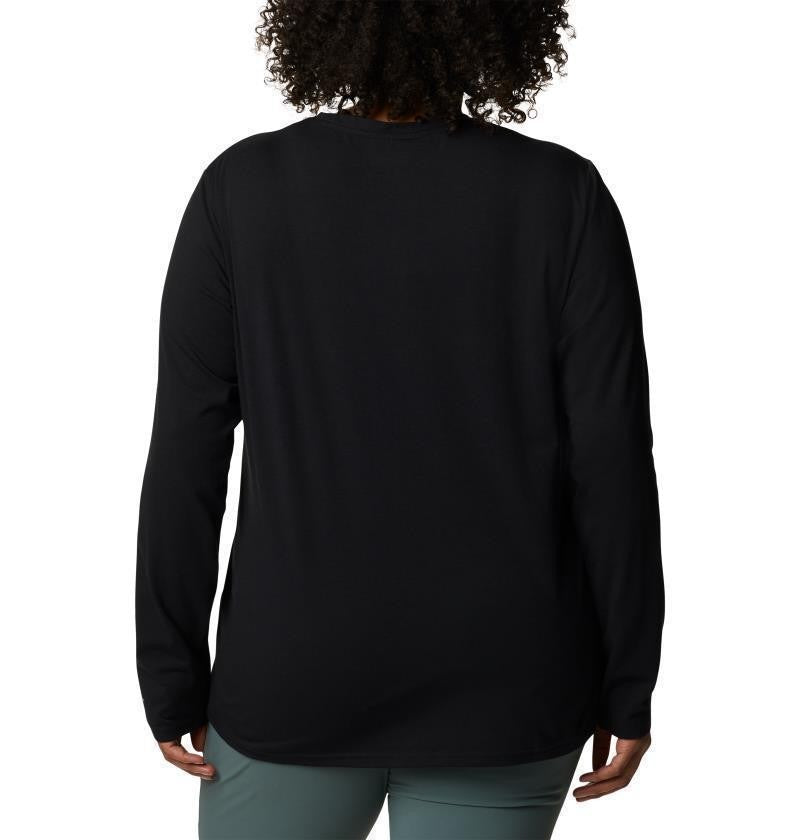Sun Trek LS Tee - Plus - Womens - black 1