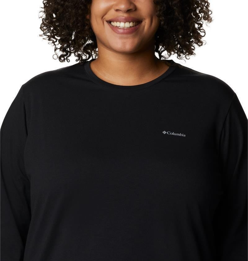 Sun Trek LS Tee - Plus - Womens - black 1