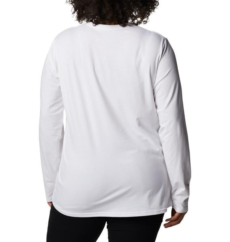 Sun Trek LS Tee - Plus - Womens - white 1