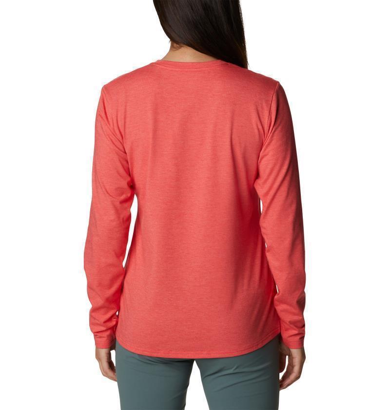 Sun Trek LS Tee - Womens - Red Hibiscus Heather 2