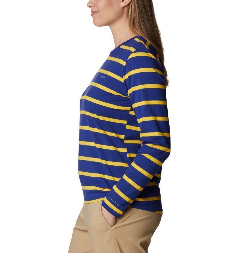 Sun Trek Pattern LS Tee - Womens - Dark Sapphire Sun Shade Stripe 4