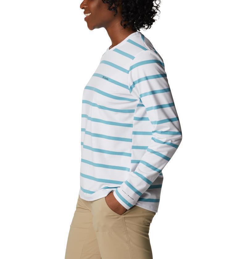 Sun Trek Pattern LS Tee - Womens - Sea Wave Sunrise Stripe 4