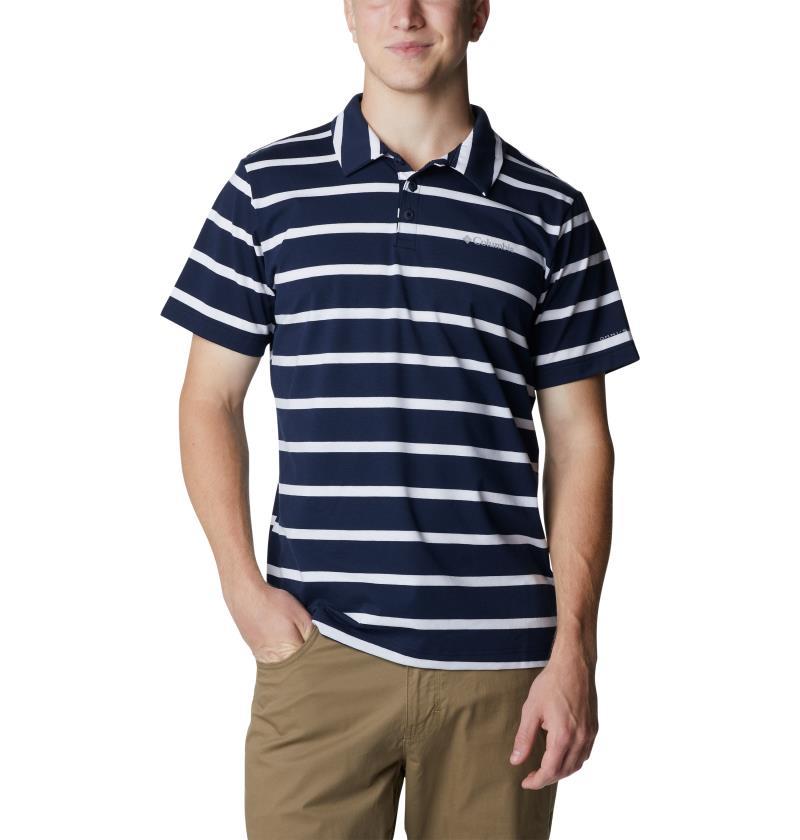 Sun Trek Polo - Tall - Mens - Collegiate Navy / White Stripe 1