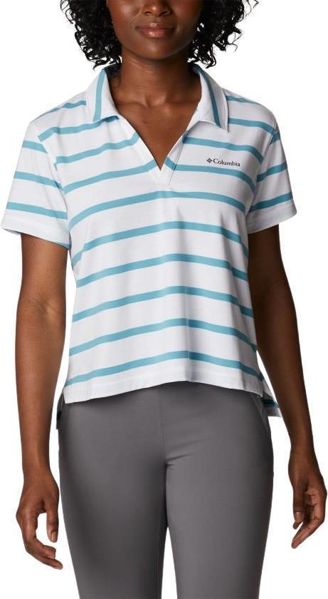 Sun Trek Polo - Womens - Sea Wave Sunrise Stripe 1