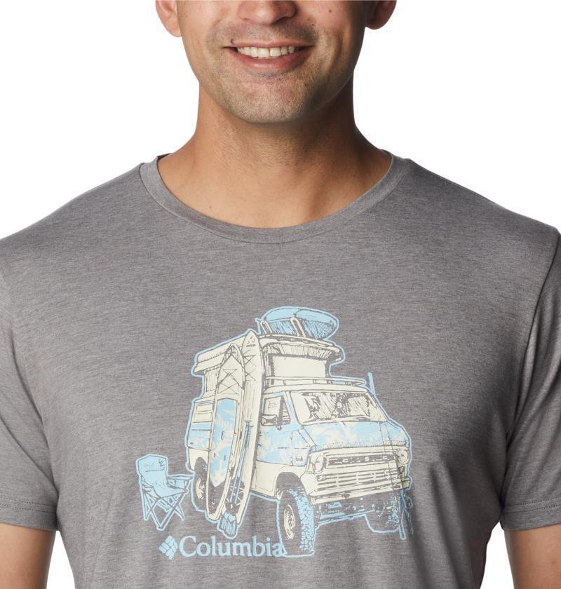 Sun Trek SS Graphic Tee - Mens - City Grey Heather / H2O Fanatic 2 5