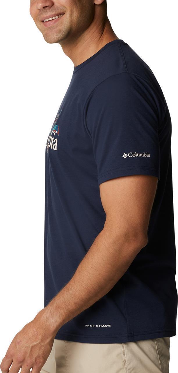 Sun Trek SS Graphic Tee - Mens - Collegiate Navy / Tropical Graphic 3