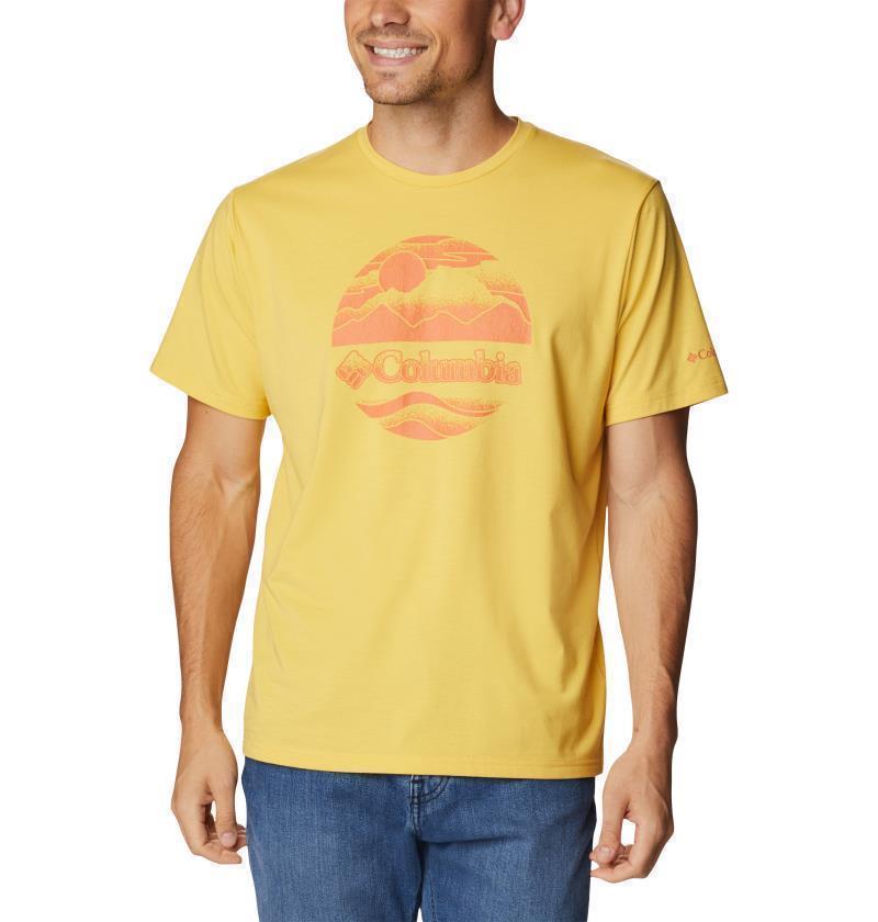 Sun Trek SS Graphic Tee - Mens - Golden Nugget / Stippled Scene Graphic 1
