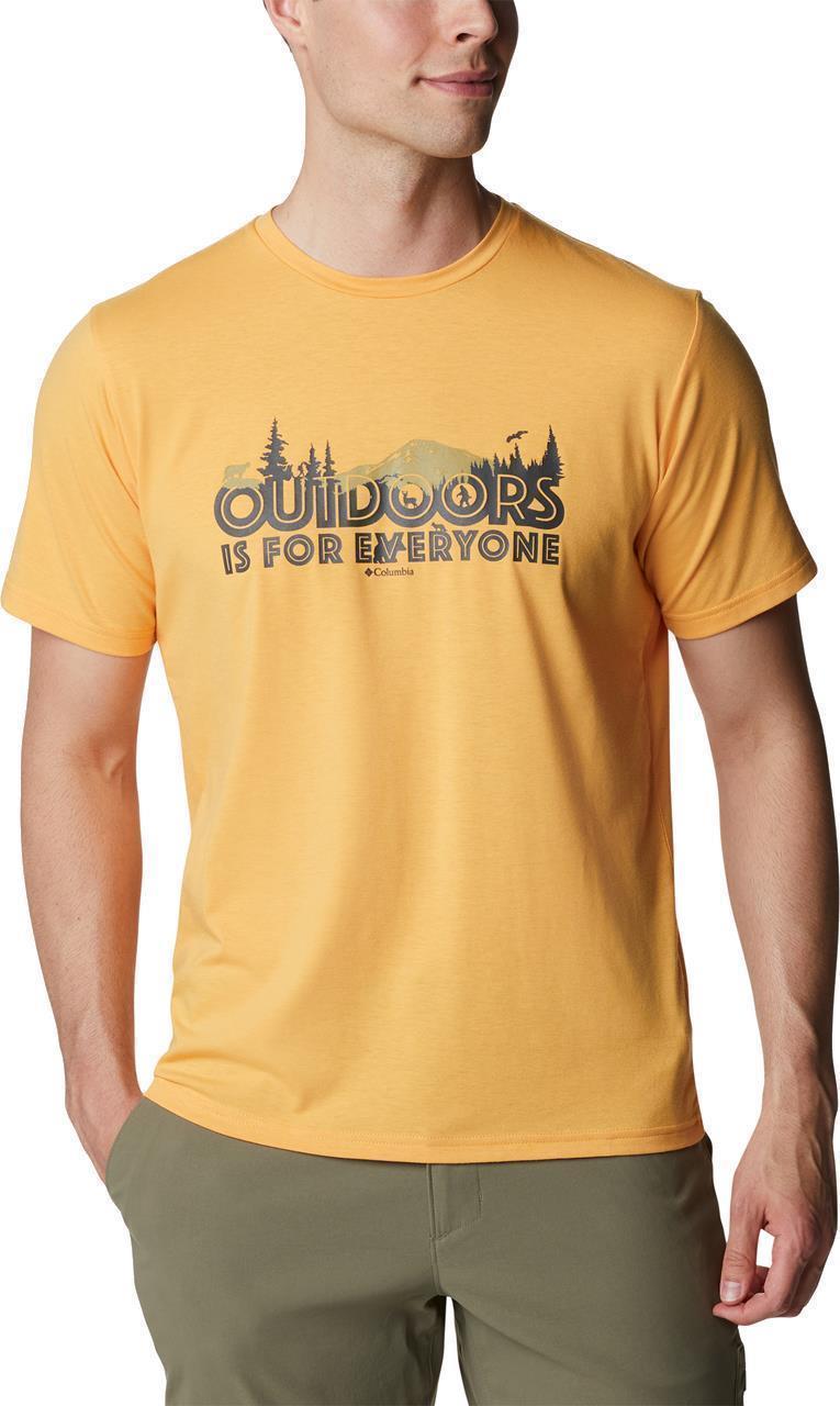 Sun Trek SS Graphic Tee - Mens - Mango / All For Outdoors Graphic 1